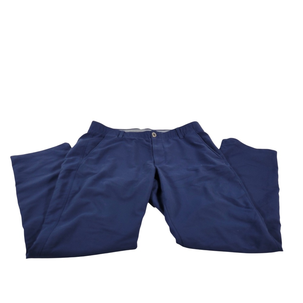 Under Armour Mens Navy Blue Golf Chino Flat Front Pants Size 36x32